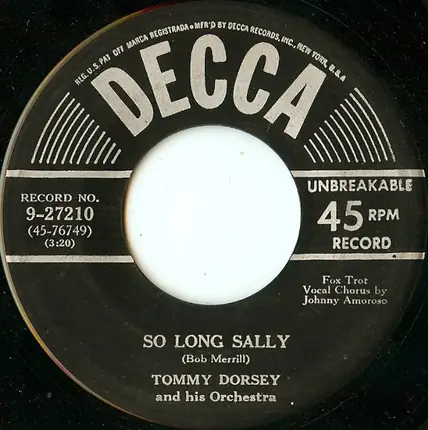 Tommy Dorsey And His Orchestra - You've Not In My Arms Tonight