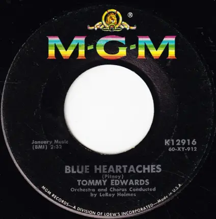 Tommy Edwards - It's Not The End Of Everything / Blue Heartaches
