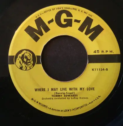 Tommy Edwards - Please Mr. Sun / Where I May Live With My Love