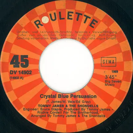 Tommy James & The Shondells - Crystal Blue Persuasion