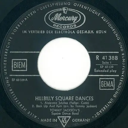 Tommy Jackson's Square Dance Band - Hillbilly Square Dances