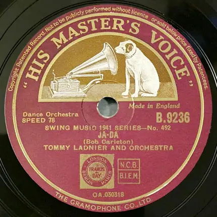 Tommy Ladnier And His Orchestra - Really The Blues / Ja-Da