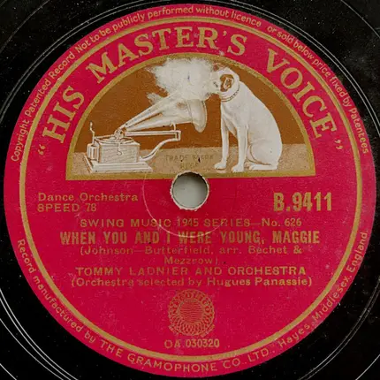 Tommy Ladnier And His Orchestra - Weary Blues / When You And I Were Young, Maggie