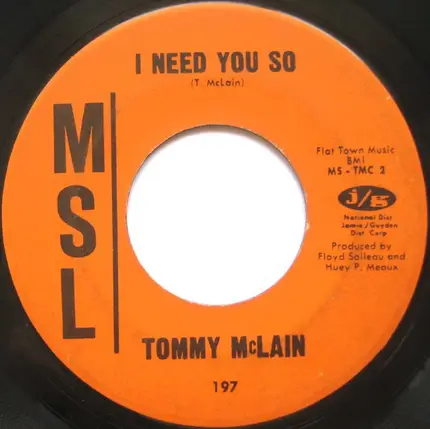 Tommy McLain - Sweet Dreams / I Need You So