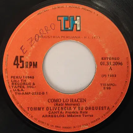 Tommy Olivencia Y Su Orquesta - Como Los Hacen / Engañada