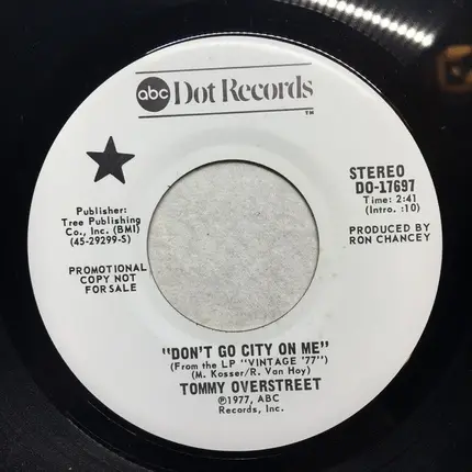 Tommy Overstreet - Don't Go City On Me