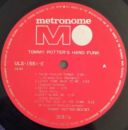 Tommy Potter - Tommy Potter's Hard Funk