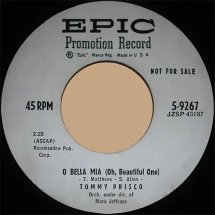 Tommy Prisco - Chewin' Gum / O Bella Mia (Oh, Beautiful One)
