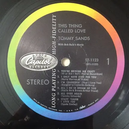 Tommy Sands - This Thing Called Love