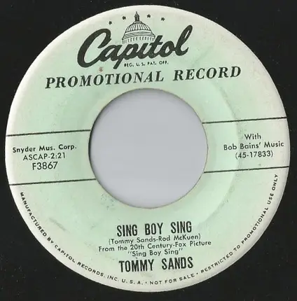 Tommy Sands - Sing Boy Sing