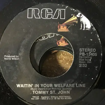 Tommy St. John - The Light Of My Life (Has Gone Out Tonight) / Waitin' In Your Welfare Line