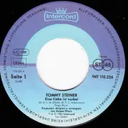 7inch Vinyl Single - Tommy Steiner - Eine Liebe Ist Vorbei