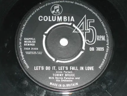Tommy Bruce - Let's Do It, Let's Fall In Love / Two Left Feet