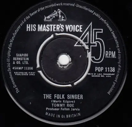 Tommy Roe - The Folk Singer