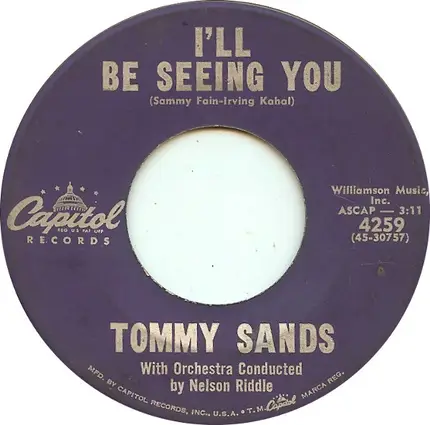 Tommy Sands - I'll Be Seeing You