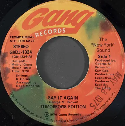 Tomorrow's Edition - Say It Again