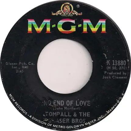 Tompall Glaser & The Glaser Brothers - The Moods Of Mary / No End Of Love
