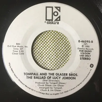 Tompall Glaser & The Glaser Brothers - Weight Of My Chains / The Ballad Of Lucy Jordon