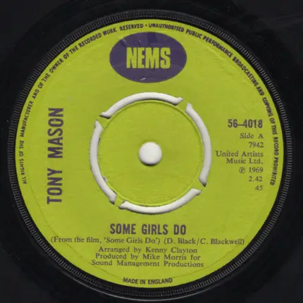Tony Mason - Some Girls Do
