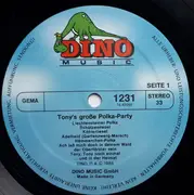 LP - Tony Marshall - Tony's Grosse Polka-Party (Tony Marshall Mit Seinen Größten Polka-Hits)