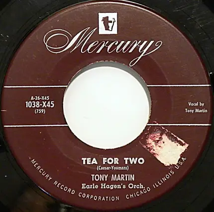 Tony Martin , Earle Hagen And His Orchestra - That Old Black Magic / Tea For Two