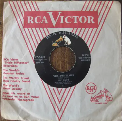 Tony Martin With Hugo Winterhalter's Orchestra And Chorus - Walk Hand In Hand / Flamenco Love