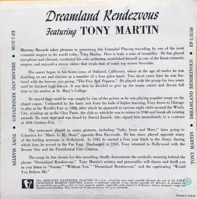 Tony Martin - In a Dreamland Rendezvous