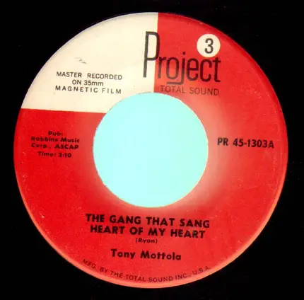 Tony Mottola - The Gang That Sang Heart Of My Heart / Georgia On My Mind