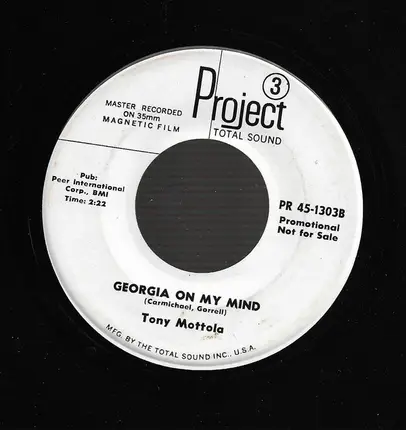 Tony Mottola - The Gang That Sang Heart Of My Heart / Georgia On My Mind