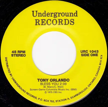 Tony Orlando / Adam Wade - Bless You / Take Good Care Of Her