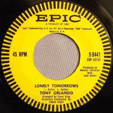 Tony Orlando - Halfway To Paradise / Lonely Tomorrows