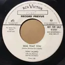 7inch Vinyl Single - Tony Alamo - Was That You / Remember Me Wherever You Go