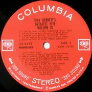 LP - Tony Bennett - Tony Bennett's Greatest Hits, Volume III
