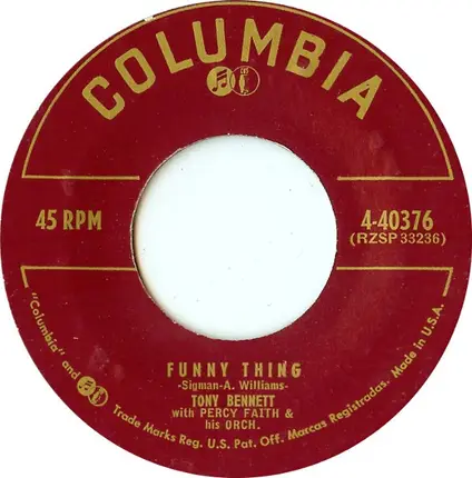 Tony Bennett - Funny Thing / My Pretty Shoo-Gah