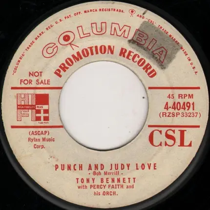 Tony Bennett - What Will I Tell My Heart? / Punch And Judy Love