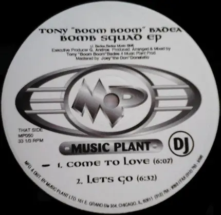 Tony 'Boom Boom' Badea - Bomb Squad EP