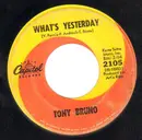7inch Vinyl Single - Tony Bruno - What's Yesterday / Small Town, Bring Down