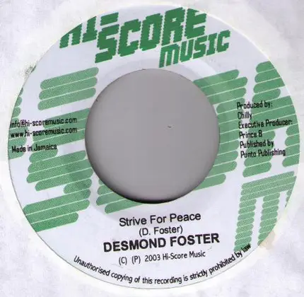 Tony Curtis / Desmond Foster - Boyfriend / Strive For Peace