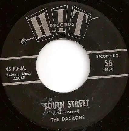 Tony Christopher / The Dacrons - What Will My Mary Say / South Street