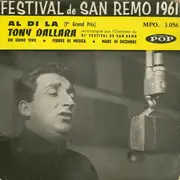 7inch Vinyl Single - Tony Dallara - Chansons Du Festival De San Remo 1961 - EP