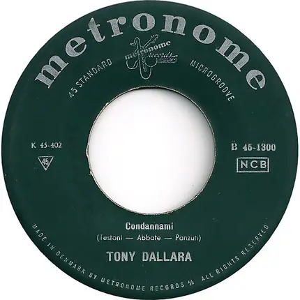 Tony Dallara - Come Prima / Condannami