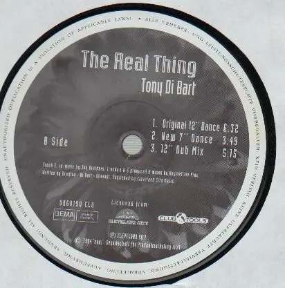 Tony Di Bart - The Real Thing