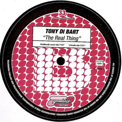 Tony Di Bart - The Real Thing 99