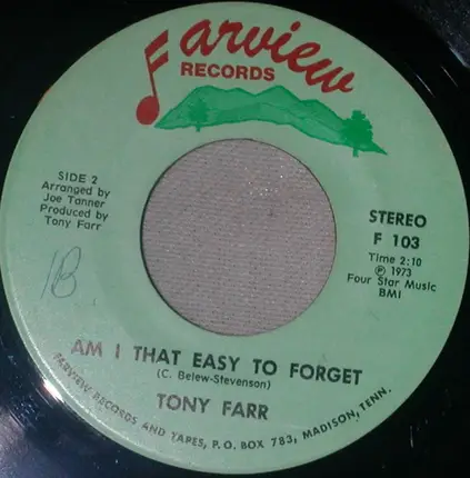 Tony Farr - Sleep Walk / Am I That Easy To Forget