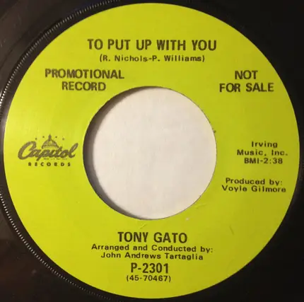Tony Gato - I'll Catch The Sun