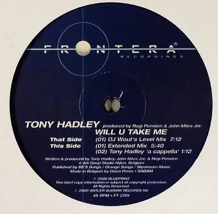 Tony Hadley - Will U Take Me