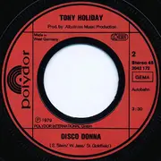 7inch Vinyl Single - Tony Holiday - Nie Mehr Allein Sein (Sun Of Jamaica)