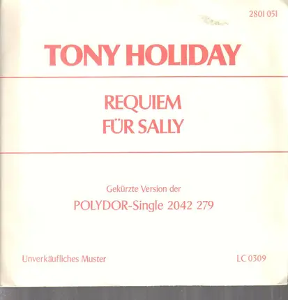 Tony Holiday - Requiem Für Sally
