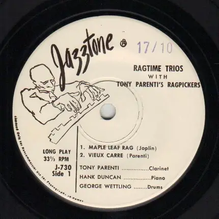 Tony Parenti's Ragpickers - Ragtime Trios