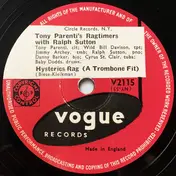 Tony Parenti's Ragtimers - Hysterics Rag (A Trombone Fit) / Sunflower Slow Drag